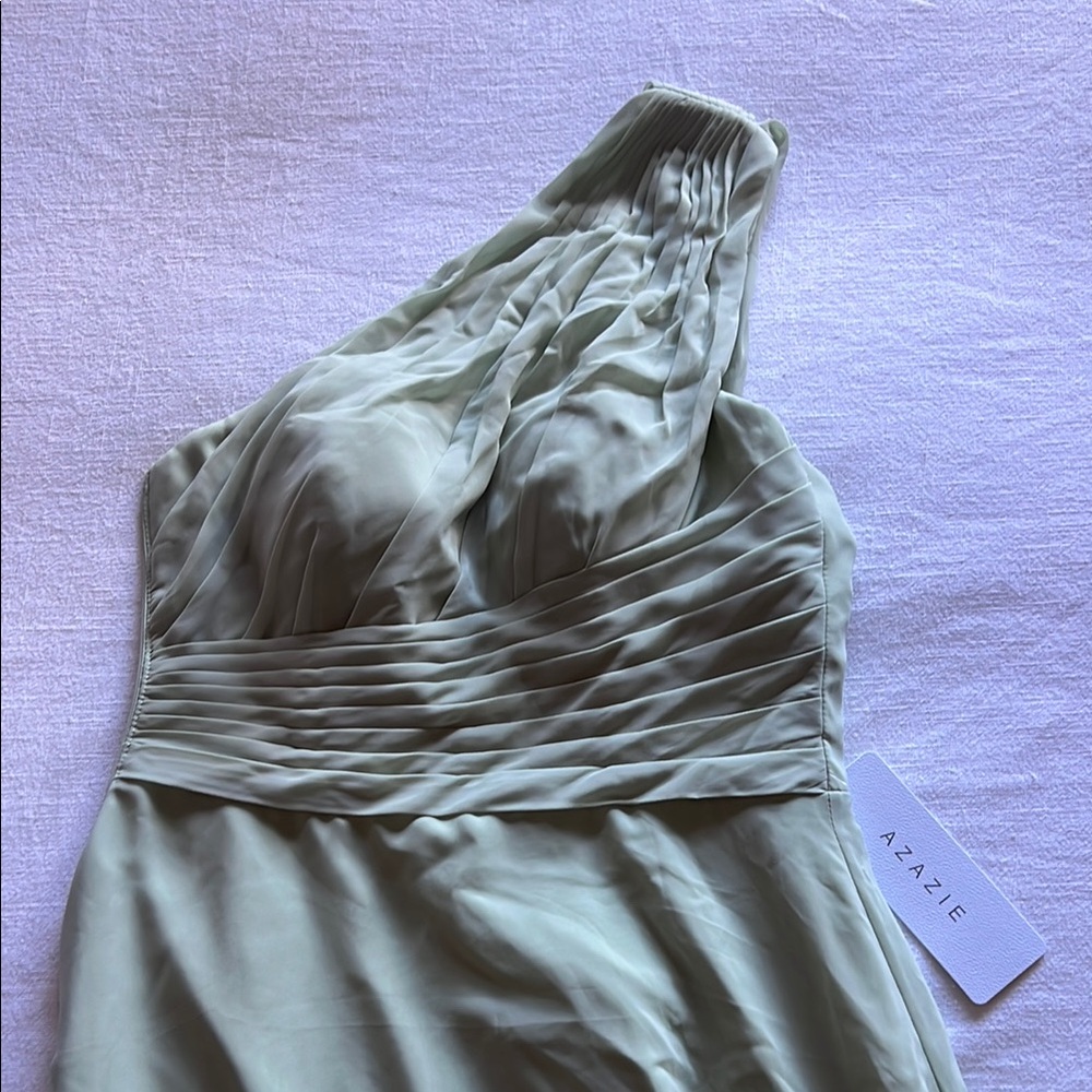 Azazie Dusty Sage Green Dress